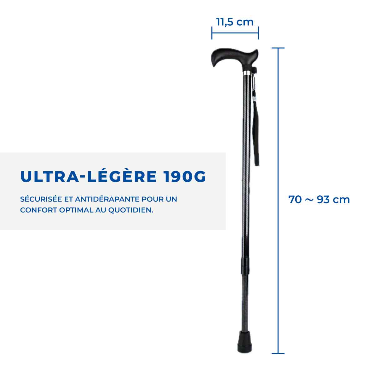 Canne de Marche Fibre de Carbone