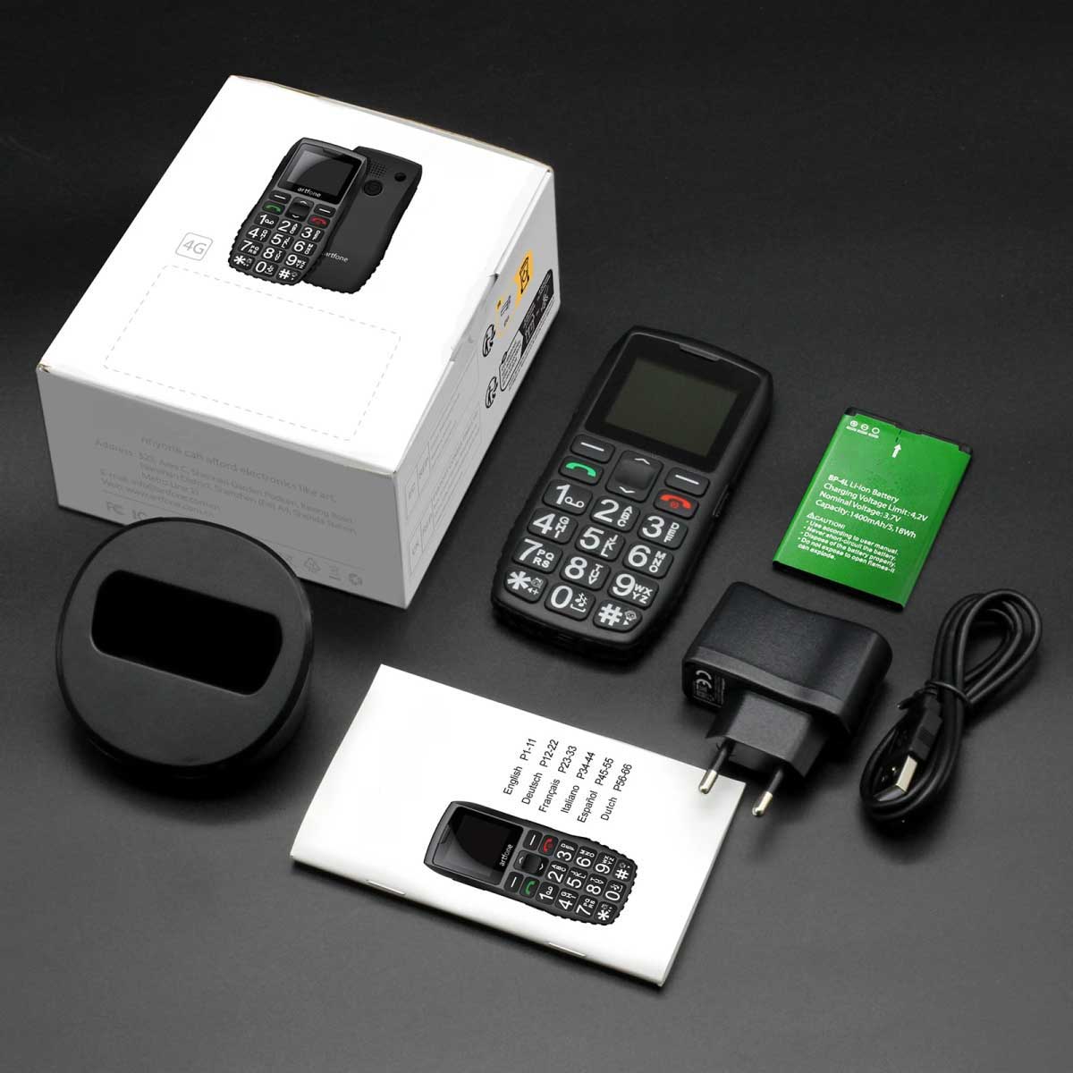 Téléphone Portable Senior Simplifié - SOS et Touches XXL