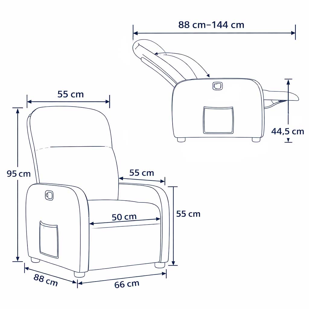 Fauteuil Inclinable Relax Noir