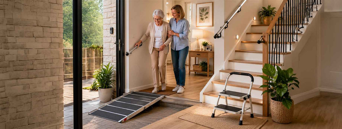 Sécuriser l'entrée et l'escalier d'une personne âgée