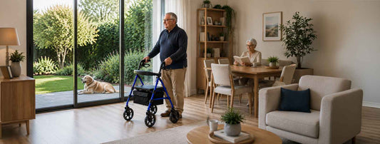Rollator forte corpulence : charge max et largeur d'assise