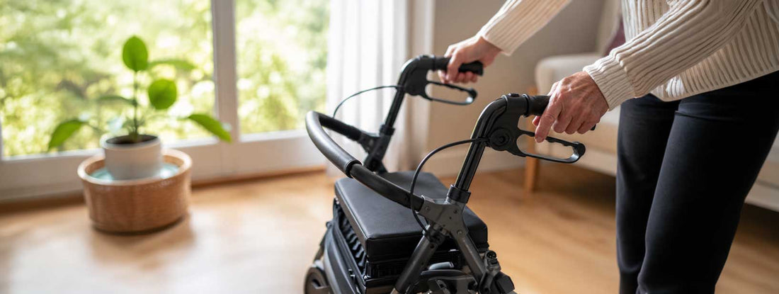 Frein rollator : à main, stationnement et vérifications