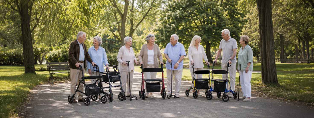 Aide à la marche senior : canne, déambulateur ou rollator