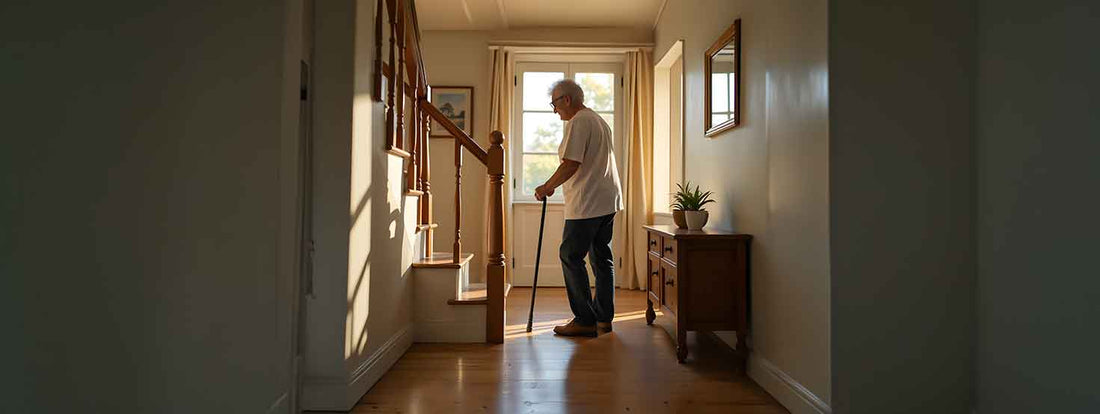 Monter et descendre un escalier avec une canne : la bonne séquence