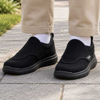 Chaussures orthopédiques homme senior à scratch