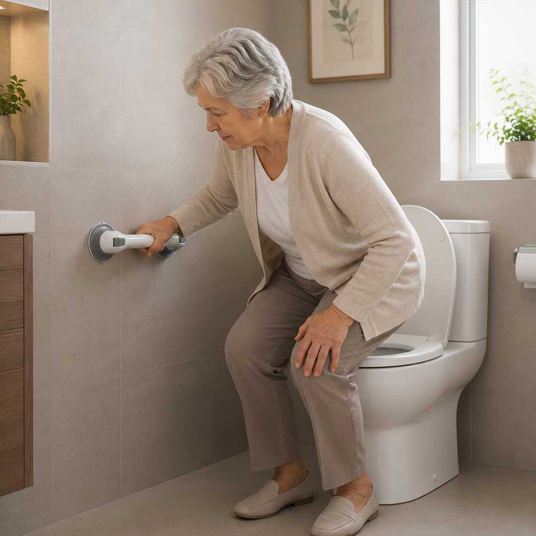 Barre d’Appui de Sécurité à Ventouses pour Douche
