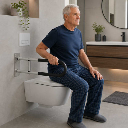 Barre d'Appui WC Murale Pliable