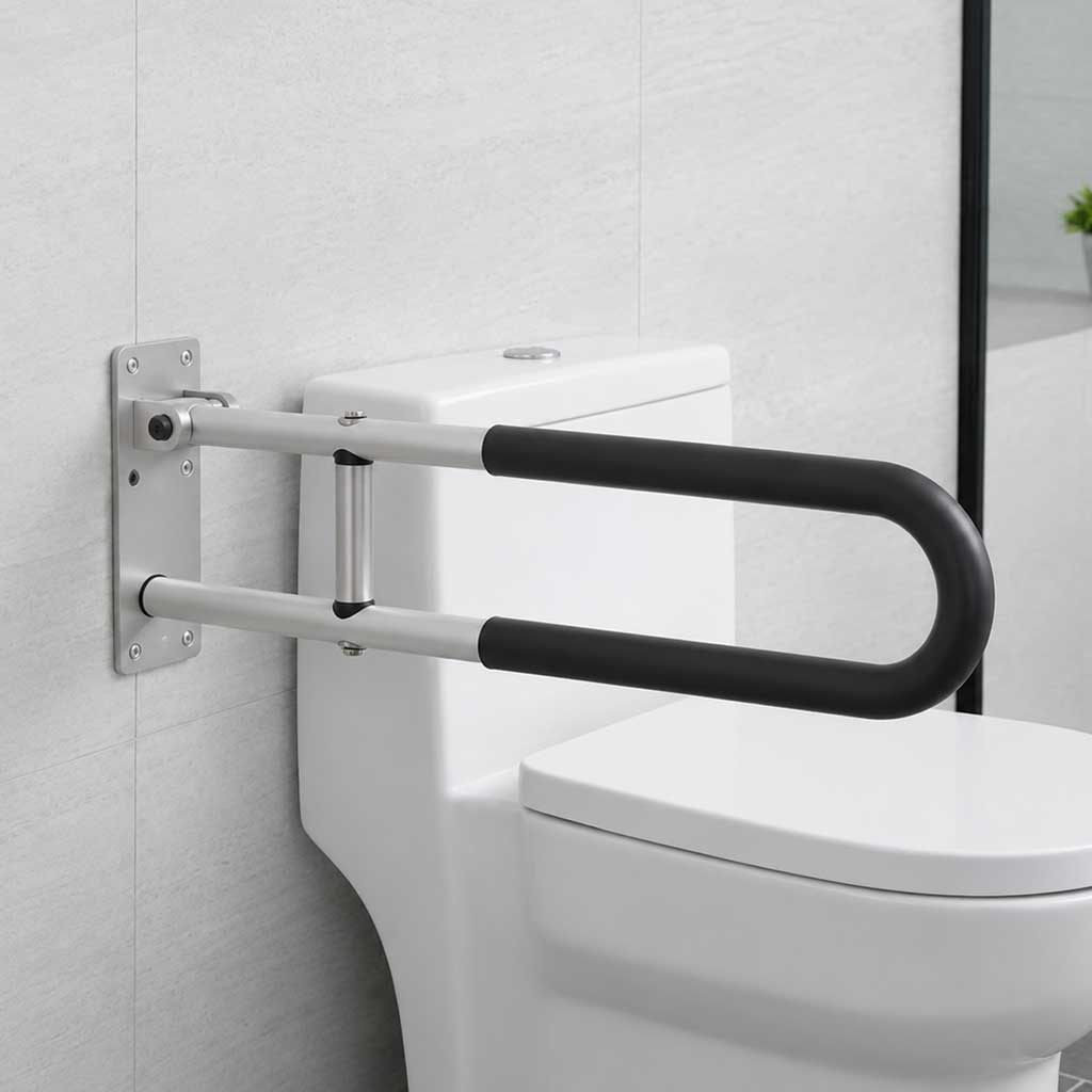 Barre d'Appui WC Murale Pliable