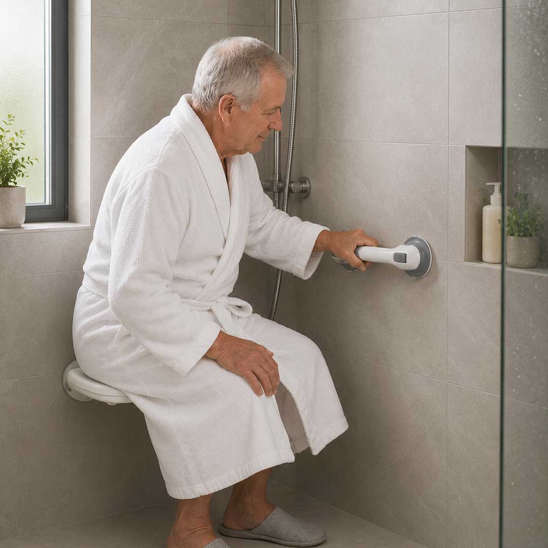 Barre d’Appui de Sécurité à Ventouses pour Douche