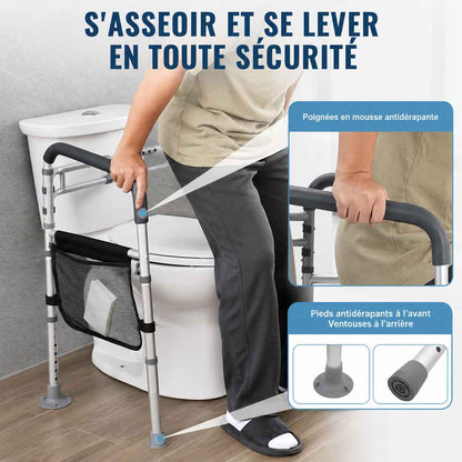 Cadre de sécurité pour toilette réglable
