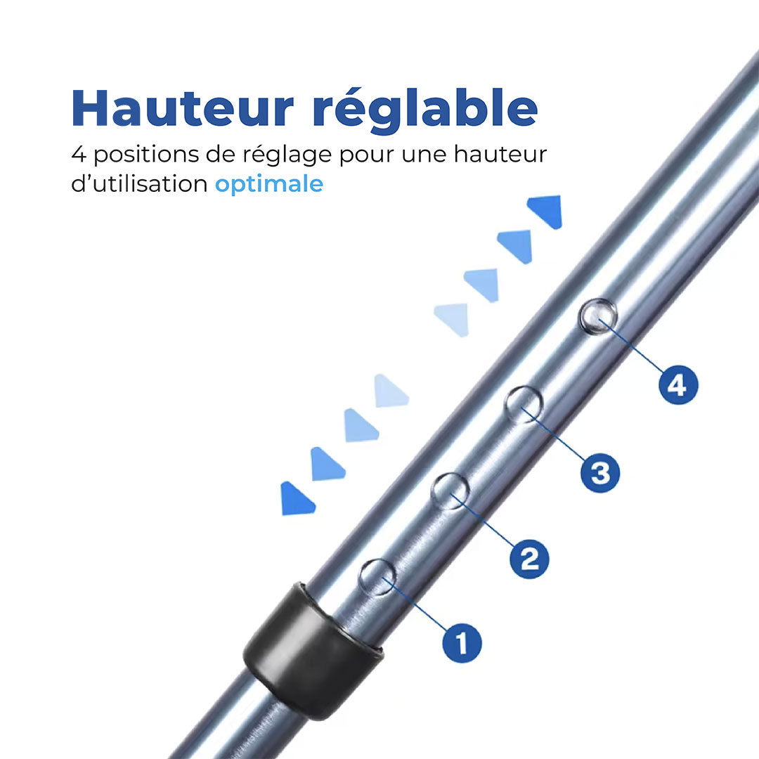 Canne Siège Pliante Réglable 2-en-1