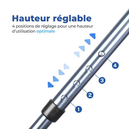 Canne Siège Pliante Réglable 2-en-1