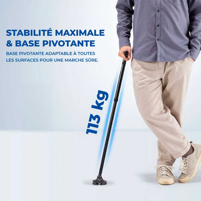 Canne de Marche Quadripode Pliable