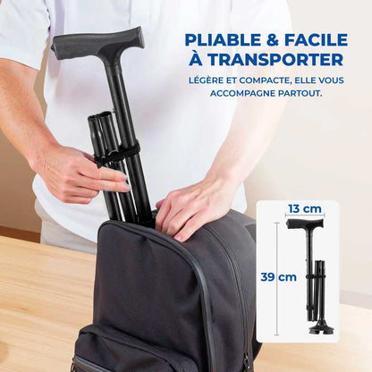 Canne de Marche Quadripode Pliable