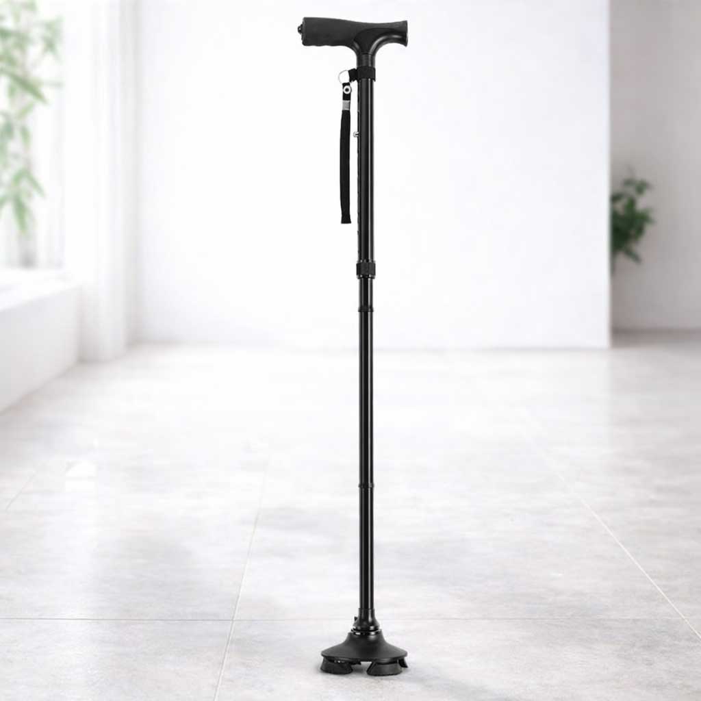 Canne de Marche Quadripode Pliable