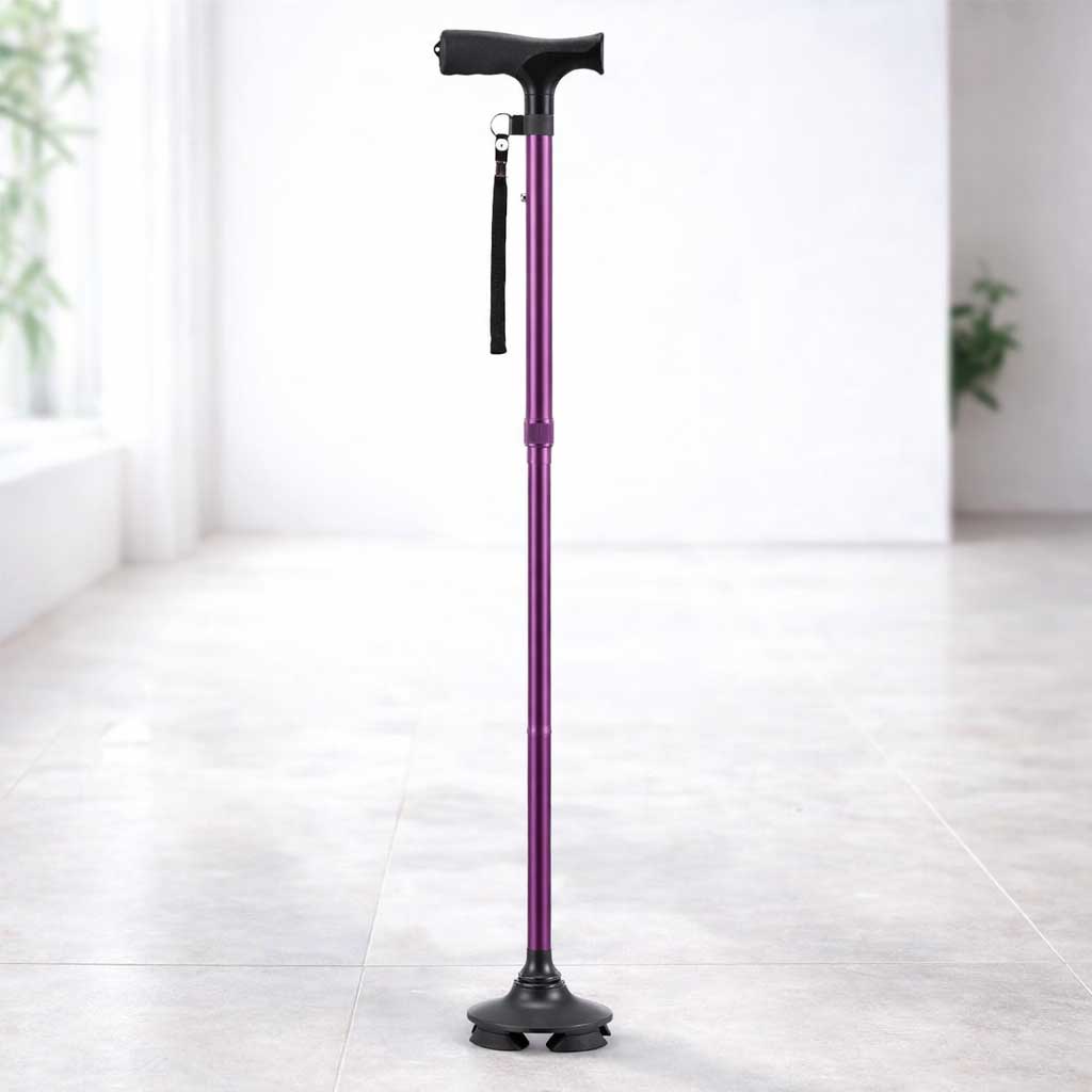 Canne de Marche Quadripode Pliable