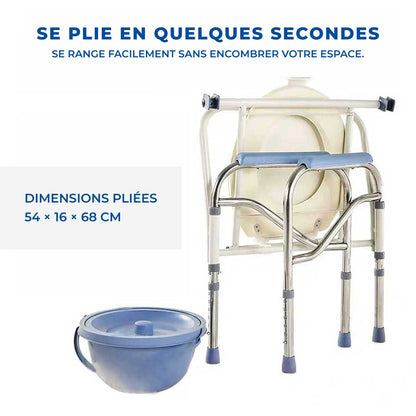 Chaise Percée de Toilette Pliable