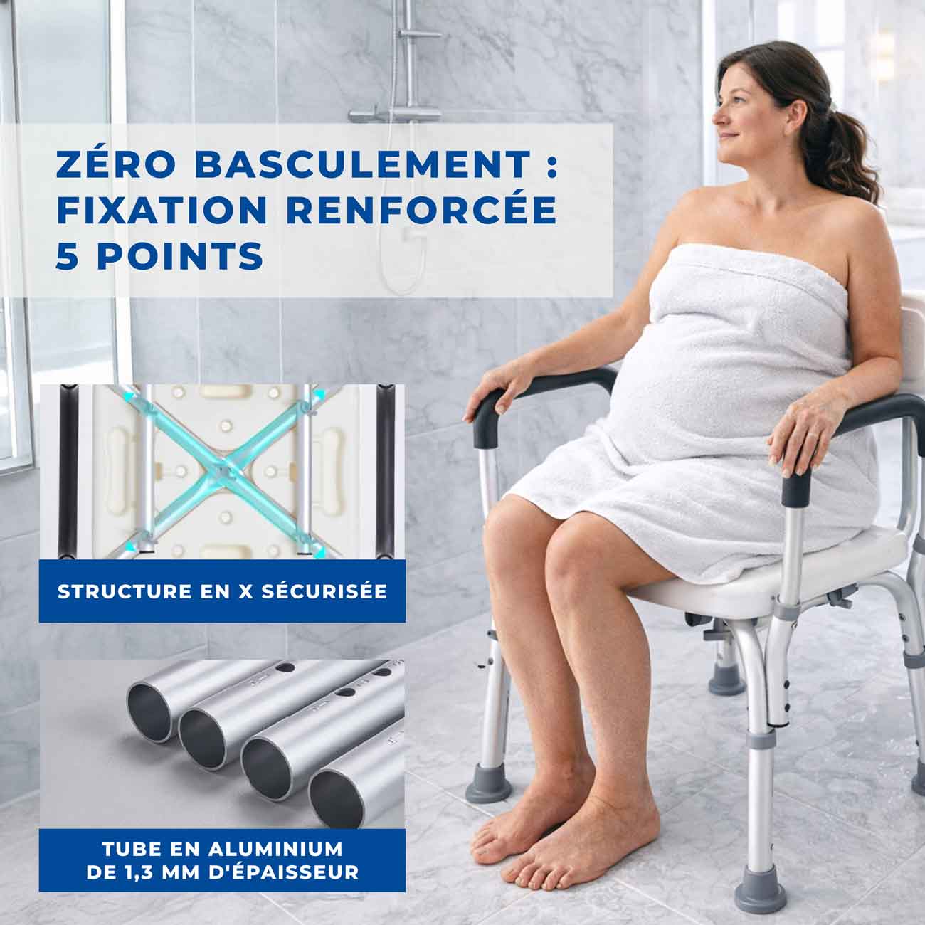 Chaise de Douche Senior Ajustable