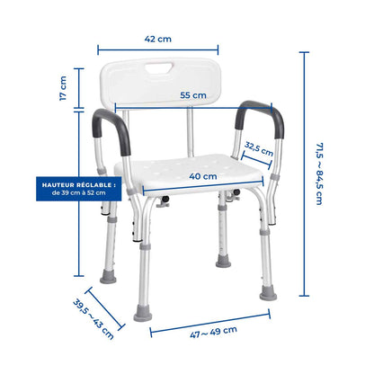 Chaise de Douche Senior Ajustable