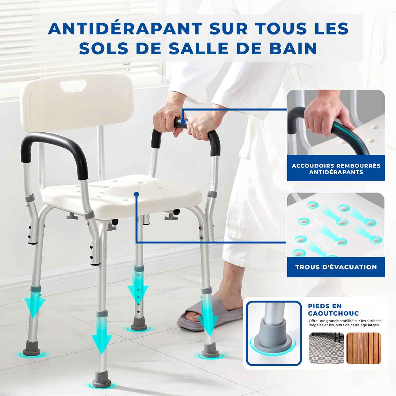 Chaise de Douche Senior Ajustable
