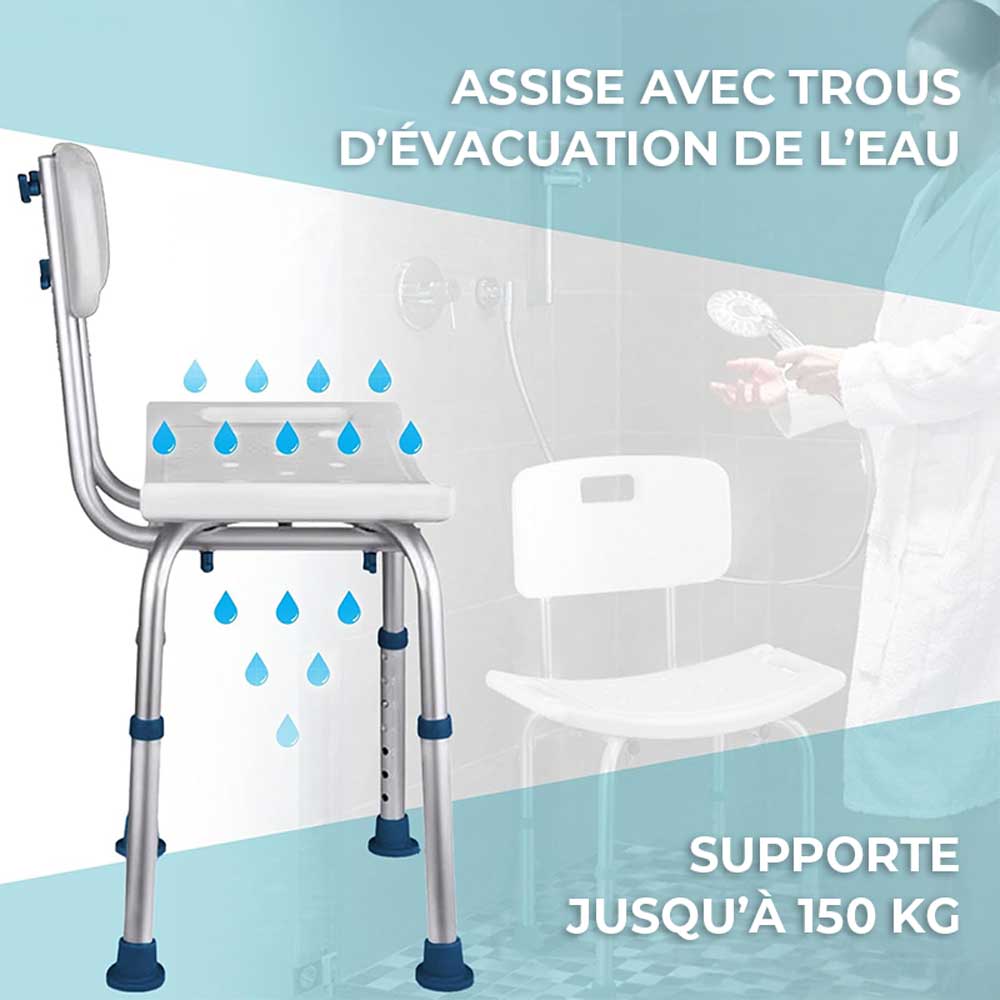 Chaise de Douche Senior Réglable
