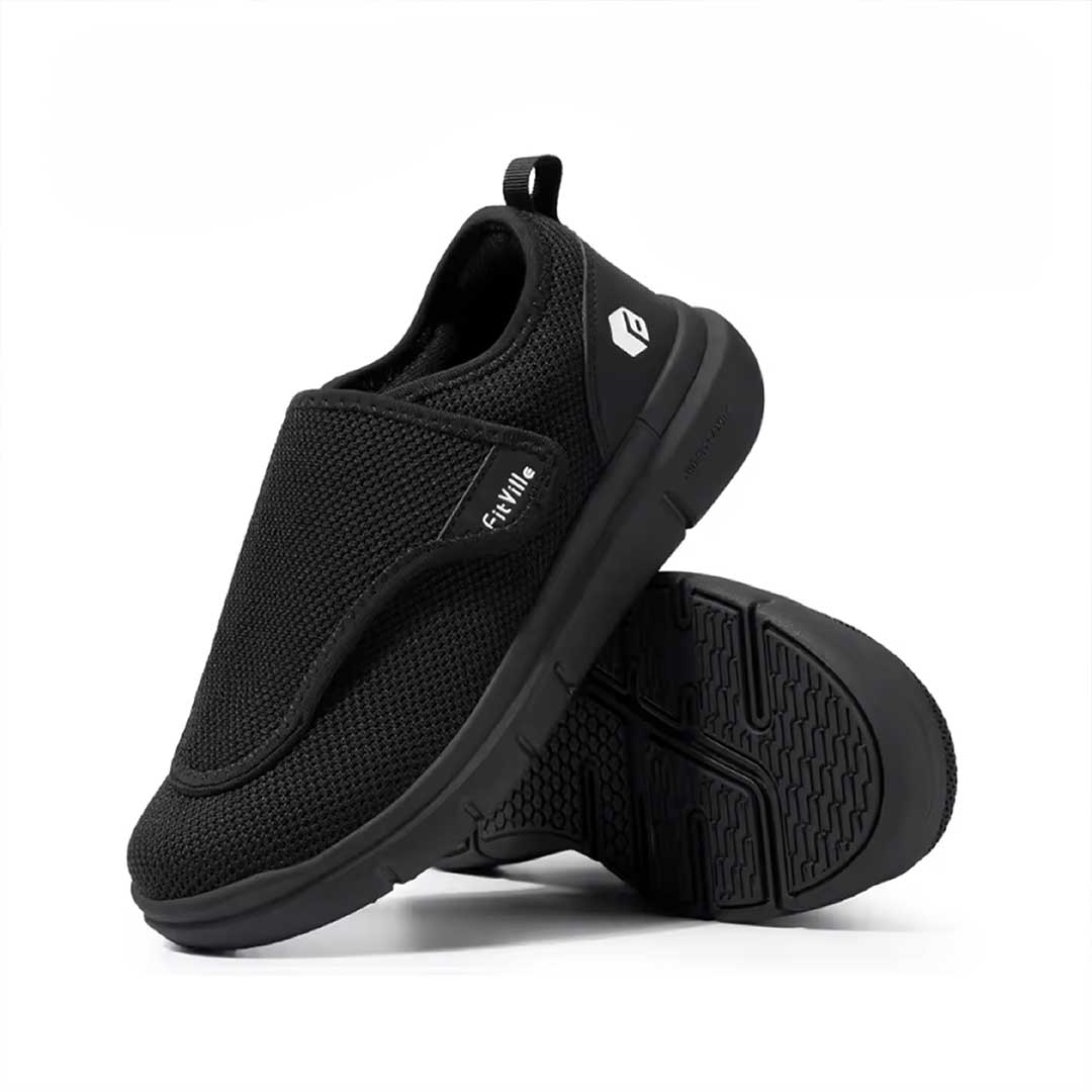 Chaussures orthopédiques homme senior à scratch