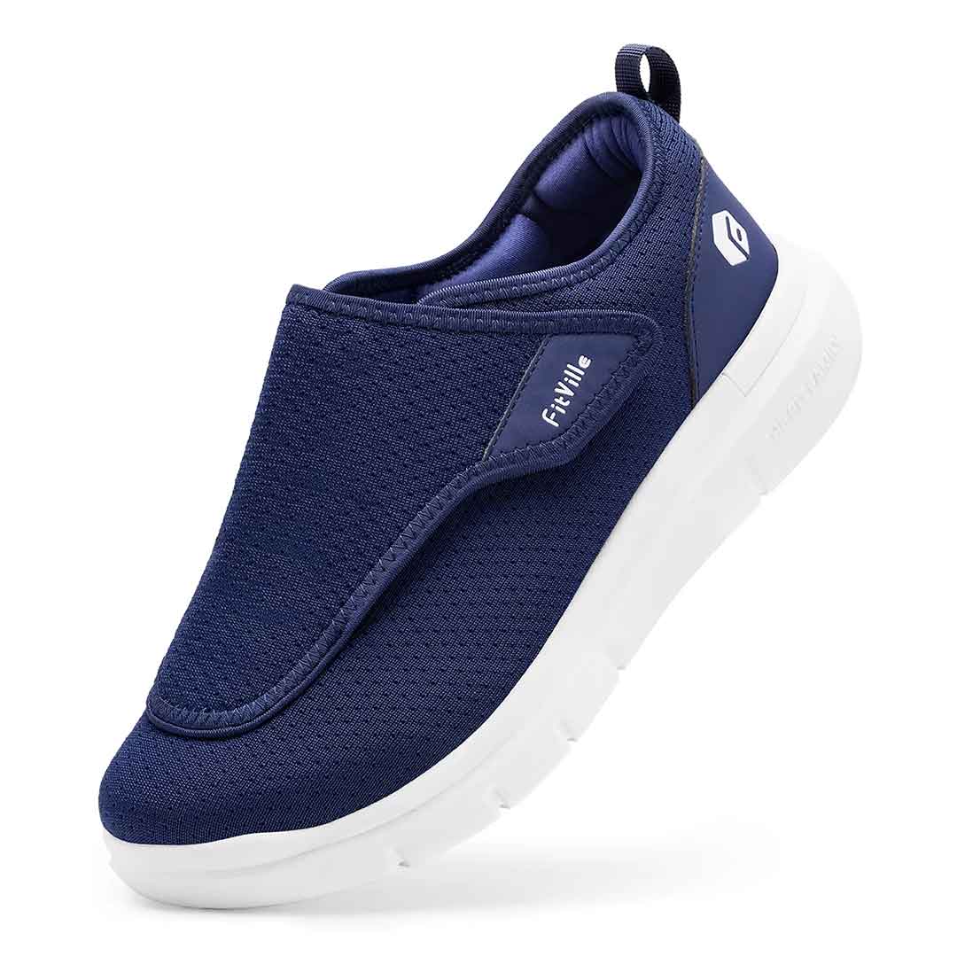 Chaussures orthopédiques homme senior à scratch