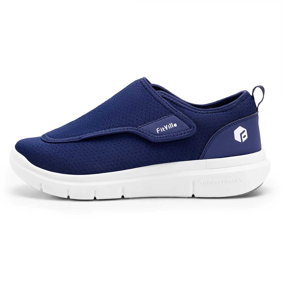 Chaussures orthopédiques homme senior à scratch