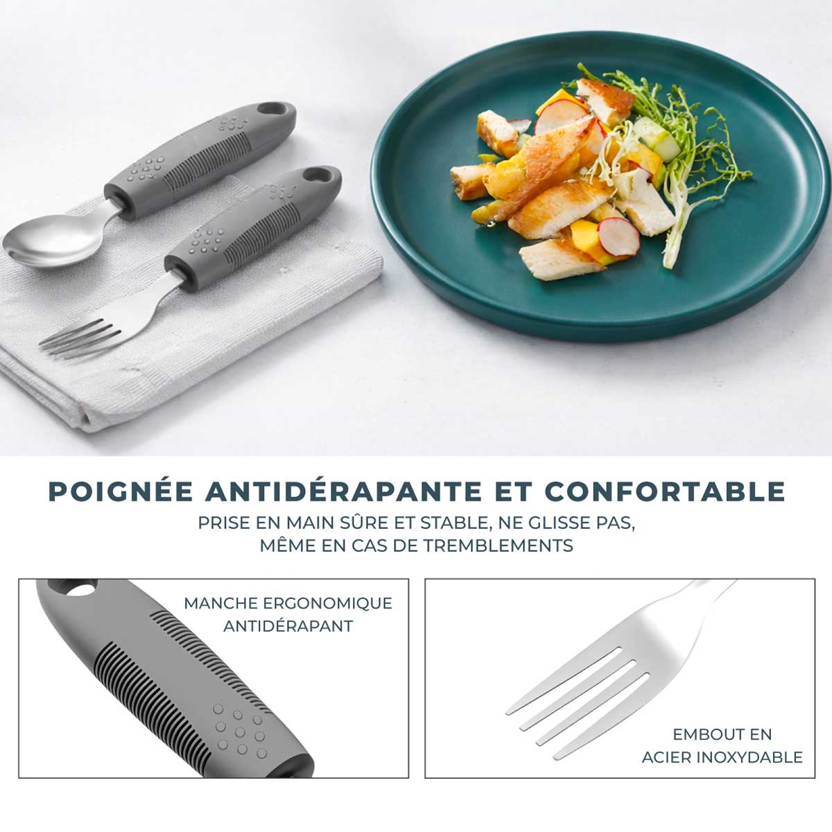 Couverts ergonomiques pour seniors