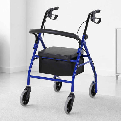 Déambulateur Rollator 4 Roues Pliable avec Siège