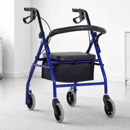 Déambulateur Rollator 4 Roues Pliable avec Siège