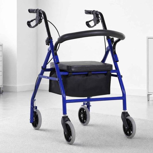 Déambulateur Rollator 4 Roues Pliable avec Siège