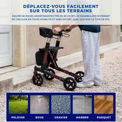 Déambulateur Rollator Luxe Tout-Terrain