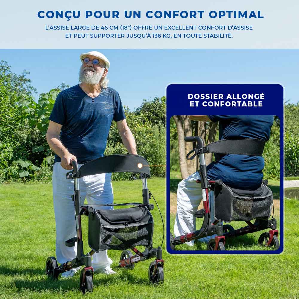 Déambulateur Rollator Luxe Tout-Terrain