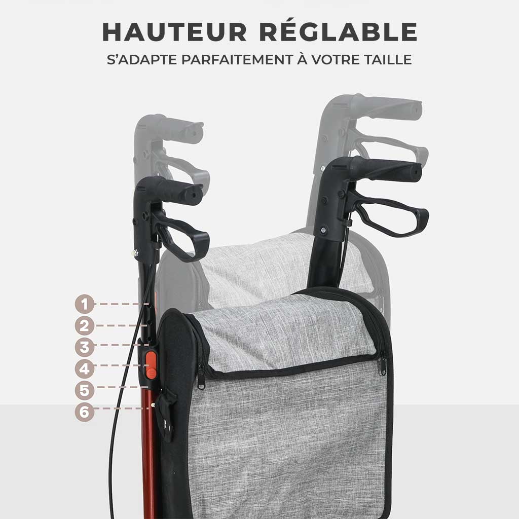 Déambulateur Rollator Tout-Terrain 3 Roues