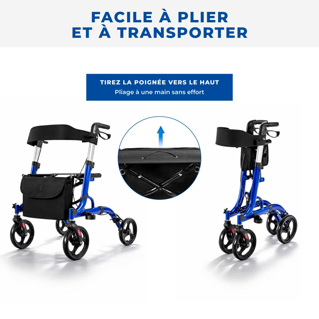 Déambulateur Rollator Tout-Terrain Ultra Léger