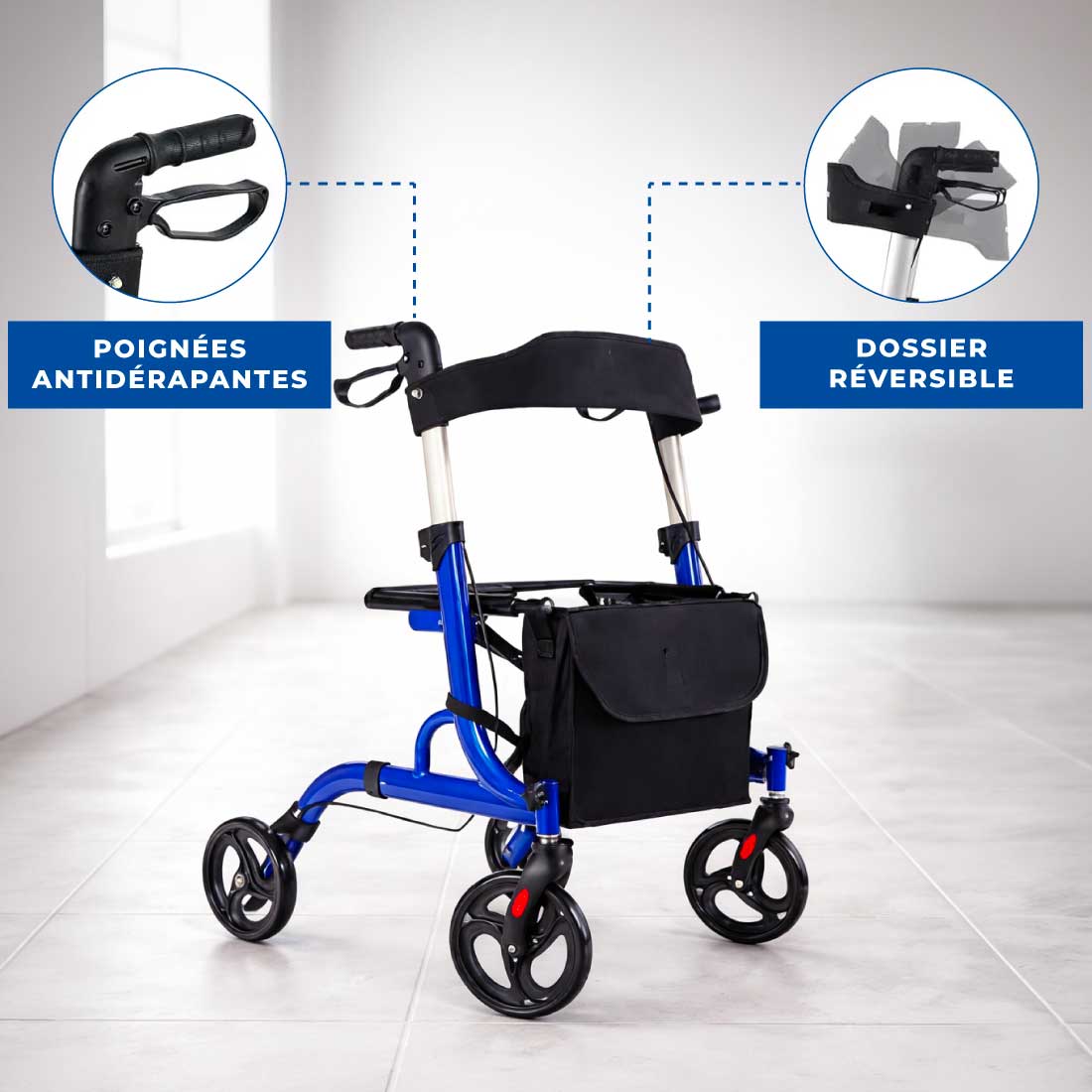 Déambulateur Rollator Tout-Terrain Ultra Léger