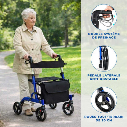 Déambulateur Rollator Tout-Terrain Ultra Léger