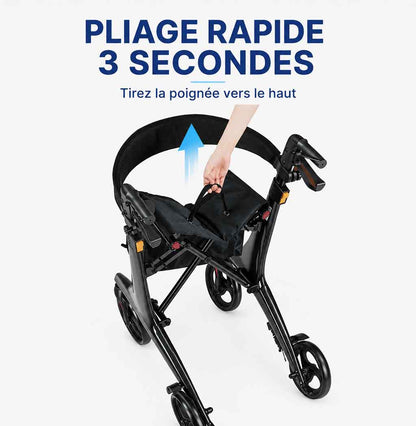 Déambulateur Rollator en Fibre de Carbone Ultra Léger