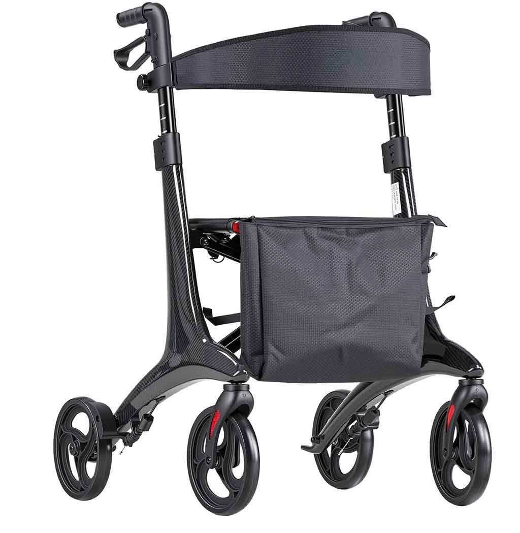 Déambulateur Rollator en Fibre de Carbone Ultra-Léger