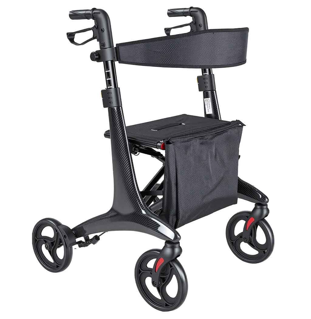Déambulateur Rollator en Fibre de Carbone Ultra-Léger