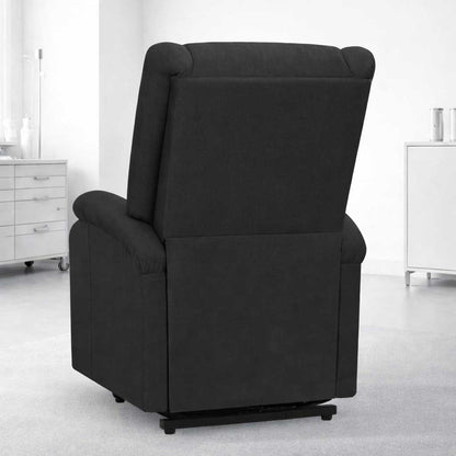 Vue arrière du fauteuil releveur électrique noir avec dossier haut