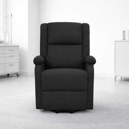 Fauteuil releveur électrique noir en position assise confortable