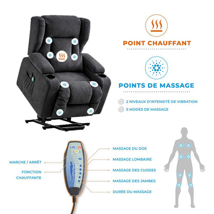 Fauteuil Releveur Électrique avec Massage