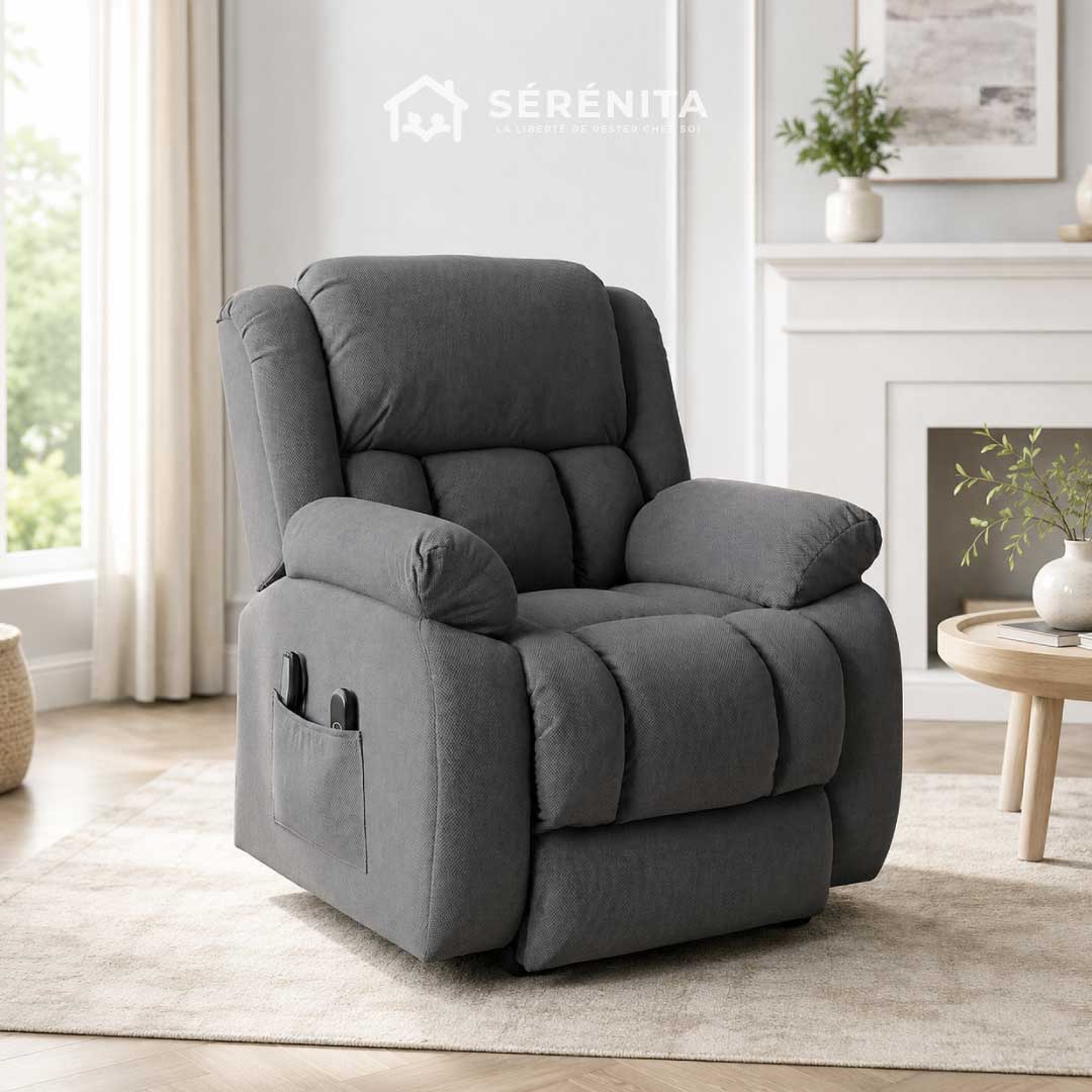 Fauteuil releveur électrique - Massage et chaleur lombaire