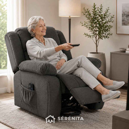 Fauteuil releveur électrique - Massage et chaleur lombaire