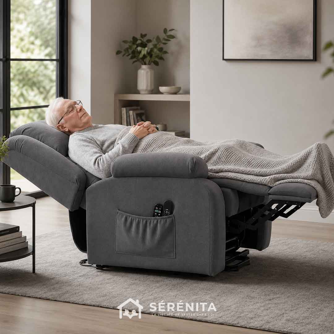 Fauteuil releveur électrique - Massage et chaleur lombaire