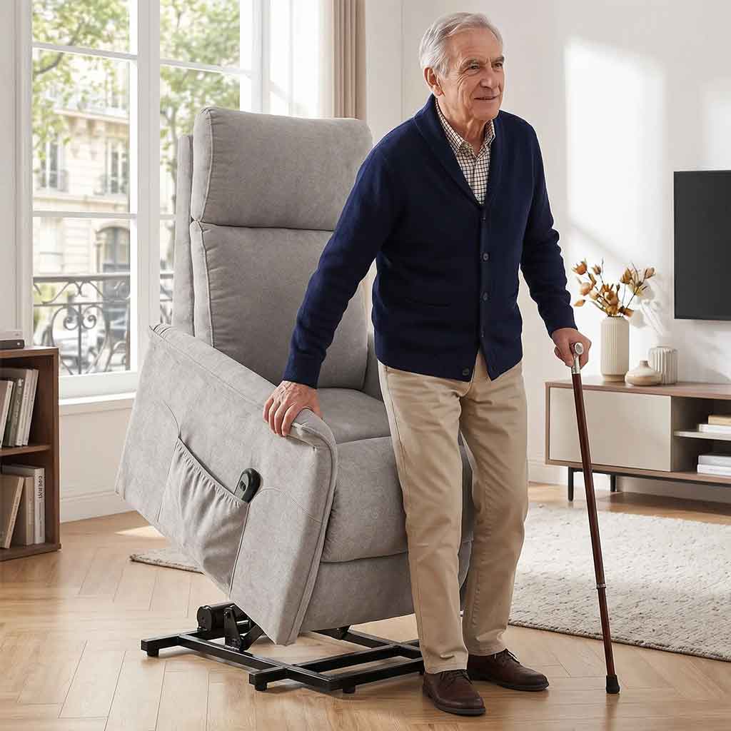 Fauteuil releveur électrique en chenille