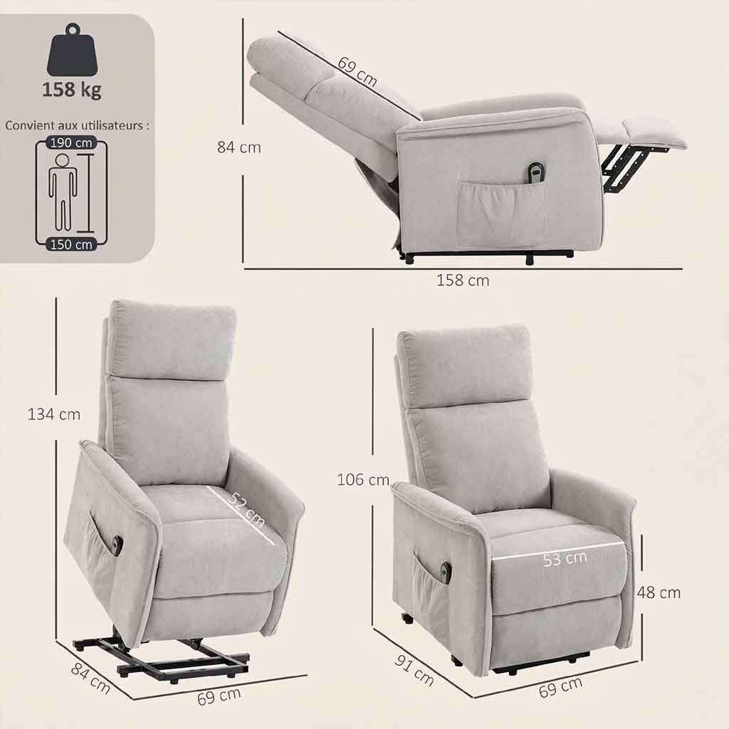 Fauteuil releveur électrique en chenille