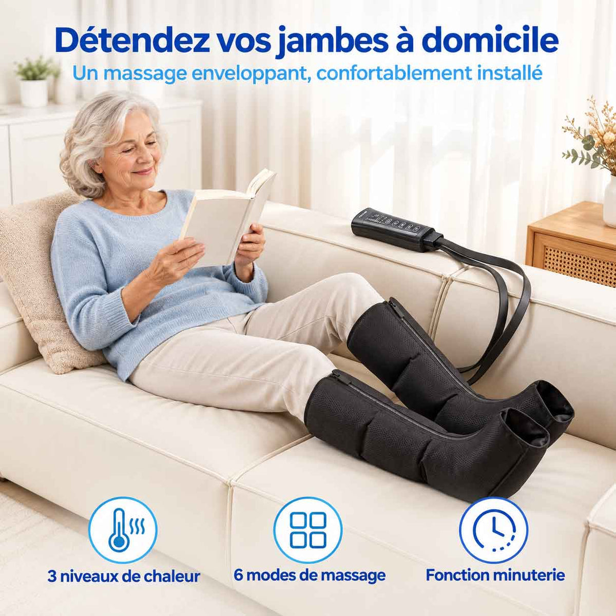 Masseur de Jambes et Pieds Chauffant